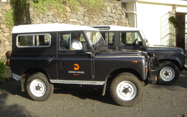 On safari in Arusha with vintage Land Rover 88